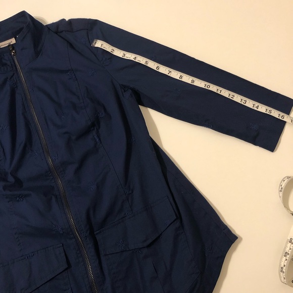 Chico’s Zip up long sleeve Jacket Blue S - Picture 5 of 8